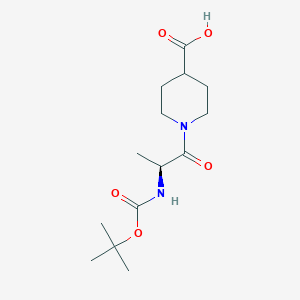 (S)-1-(2-((tert-butoxycarbonyl)amino)propanoyl)piperidine-4-carboxylic acid