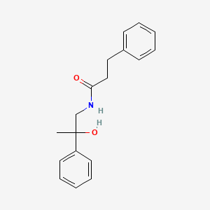 molecular formula C18H21NO2 B2658300 N-(2-hydroxy-2-phenylpropyl)-3-phenylpropanamide CAS No. 1351659-87-4