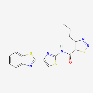 N-(4-(benzo[d]thiazol-2-yl)thiazol-2-yl)-4-propyl-1,2,3-thiadiazole-5-carboxamide
