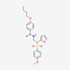 4-butoxy-N-{2-(2-furyl)-2-[(4-methoxyphenyl)sulfonyl]ethyl}benzamide