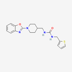 1-((1-(Benzo[d]oxazol-2-yl)piperidin-4-yl)methyl)-3-(thiophen-2-ylmethyl)urea