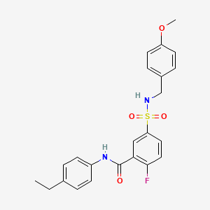 N-(4-ethylphenyl)-2-fluoro-5-[(4-methoxyphenyl)methylsulfamoyl]benzamide