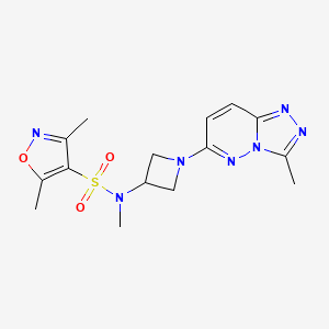 N,3,5-trimethyl-N-(1-{3-methyl-[1,2,4]triazolo[4,3-b]pyridazin-6-yl}azetidin-3-yl)-1,2-oxazole-4-sulfonamide