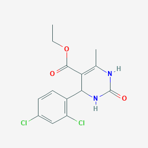 molecular formula C14H14Cl2N2O3 B2658328 Ethyl 4-(2,4-dichlorophenyl)-6-methyl-2-oxo-1,2,3,4-tetrahydropyrimidine-5-carboxylate CAS No. 283593-04-4