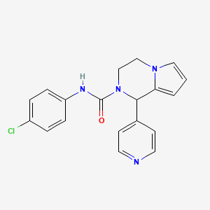molecular formula C19H17ClN4O B2658367 N-(4-chlorophenyl)-1-(pyridin-4-yl)-1H,2H,3H,4H-pyrrolo[1,2-a]pyrazine-2-carboxamide CAS No. 899751-04-3