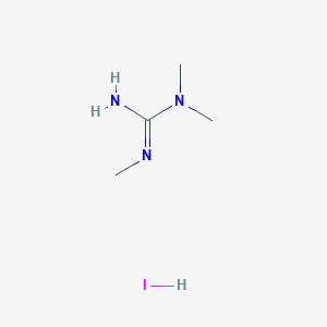 molecular formula C4H12IN3 B2658370 N,N,N''-trimethylguanidine hydroiodide CAS No. 63493-51-6