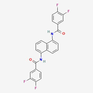 molecular formula C24H14F4N2O2 B2658385 N-[5-(3,4-difluorobenzamido)naphthalen-1-yl]-3,4-difluorobenzamide CAS No. 328118-45-2
