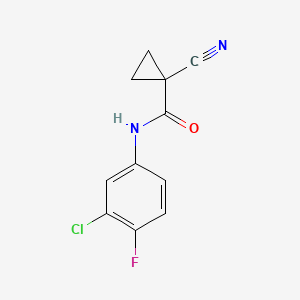molecular formula C11H8ClFN2O B2658548 N-(3-chloro-4-fluorophenyl)-1-cyanocyclopropane-1-carboxamide CAS No. 1219841-91-4