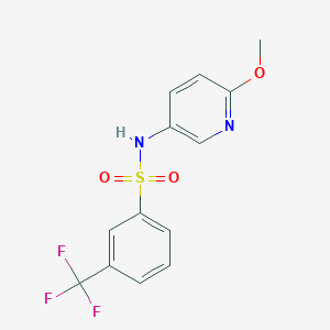 molecular formula C13H11F3N2O3S B265855 N-(6-methoxypyridin-3-yl)-3-(trifluoromethyl)benzenesulfonamide 
