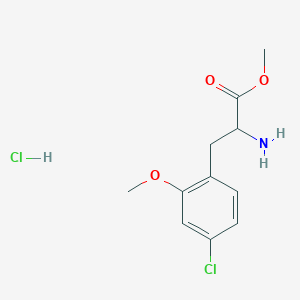 Methyl 2-amino-3-(4-chloro-2-methoxyphenyl)propanoate;hydrochloride