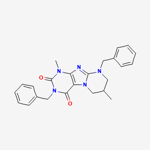 3,9-dibenzyl-1,7-dimethyl-6,7,8,9-tetrahydropyrimido[2,1-f]purine-2,4(1H,3H)-dione