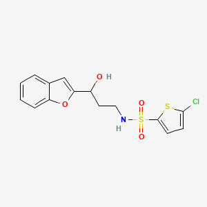 N-(3-(benzofuran-2-yl)-3-hydroxypropyl)-5-chlorothiophene-2-sulfonamide