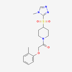 1-(4-((4-methyl-4H-1,2,4-triazol-3-yl)sulfonyl)piperidin-1-yl)-2-(o-tolyloxy)ethanone