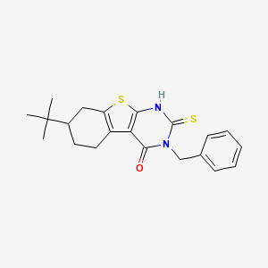 3-benzyl-7-tert-butyl-2-mercapto-5,6,7,8-tetrahydro[1]benzothieno[2,3-d]pyrimidin-4(3H)-one