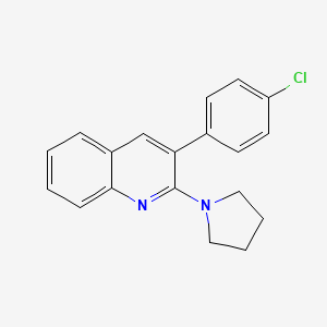 3-(4-Chlorophenyl)-2-(1-pyrrolidinyl)quinoline