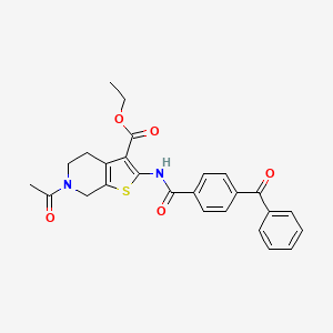 Ethyl 6-acetyl-2-(4-benzoylbenzamido)-4,5,6,7-tetrahydrothieno[2,3-c]pyridine-3-carboxylate