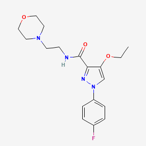 4-ethoxy-1-(4-fluorophenyl)-N-(2-morpholinoethyl)-1H-pyrazole-3-carboxamide