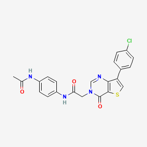 N-[4-(acetylamino)phenyl]-2-[7-(4-chlorophenyl)-4-oxothieno[3,2-d]pyrimidin-3(4H)-yl]acetamide