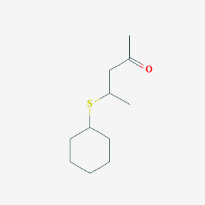molecular formula C11H20OS B2658573 4-(Cyclohexylsulfanyl)pentan-2-one CAS No. 1339740-03-2