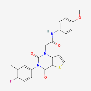 2-[3-(4-fluoro-3-methylphenyl)-2,4-dioxo-1H,2H,3H,4H-thieno[3,2-d]pyrimidin-1-yl]-N-(4-methoxyphenyl)acetamide