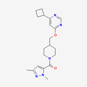 [4-[(6-Cyclobutylpyrimidin-4-yl)oxymethyl]piperidin-1-yl]-(2,5-dimethylpyrazol-3-yl)methanone