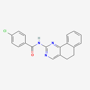 4-chloro-N-(5,6-dihydrobenzo[h]quinazolin-2-yl)benzenecarboxamide