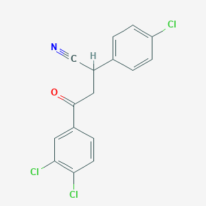 2-(4-Chlorophenyl)-4-(3,4-dichlorophenyl)-4-oxobutanenitrile
