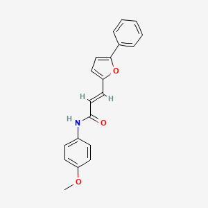 molecular formula C20H17NO3 B2658580 N-(4-Methoxyphenyl)-3-(5-phenyl-2-furyl)acrylamide CAS No. 327038-94-8