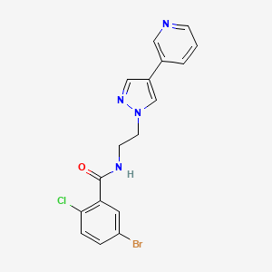 5-bromo-2-chloro-N-{2-[4-(pyridin-3-yl)-1H-pyrazol-1-yl]ethyl}benzamide