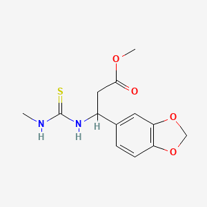 Methyl 3-(1,3-benzodioxol-5-yl)-3-{[(methylamino)carbothioyl]amino}propanoate