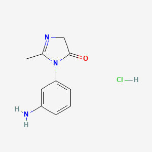 3-(3-Aminophenyl)-2-methyl-3,5-dihydro-4H-imidazol-4-one hydrochloride