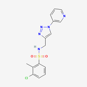 3-chloro-2-methyl-N-((1-(pyridin-3-yl)-1H-1,2,3-triazol-4-yl)methyl)benzenesulfonamide