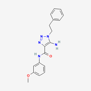 5-amino-N-(3-methoxyphenyl)-1-phenethyl-triazole-4-carboxamide