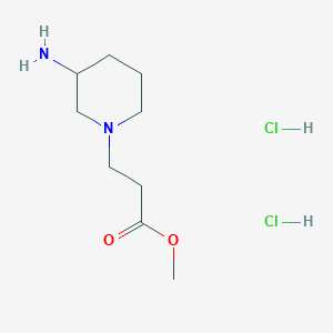 molecular formula C9H20Cl2N2O2 B2658615 METHYL 3-(3-AMINOPIPERIDIN-1-YL)PROPANOATE DIHYDROCHLORIDE CAS No. 2445790-53-2