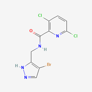 molecular formula C10H7BrCl2N4O B2658620 N-[(4-bromo-1H-pyrazol-5-yl)methyl]-3,6-dichloropyridine-2-carboxamide CAS No. 1289634-74-7