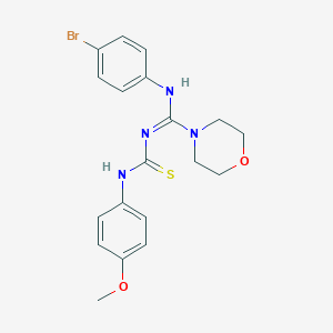 molecular formula C19H21BrN4O2S B2658634 (E)-N'-(4-溴苯基)-N-((4-甲氧基苯基)碳酰基)吗啉-4-甲酰胺 CAS No. 27443-30-7