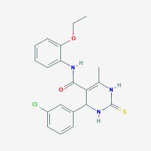 4-(3-chlorophenyl)-N-(2-ethoxyphenyl)-6-methyl-2-thioxo-1,2,3,4-tetrahydropyrimidine-5-carboxamide