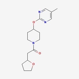 1-[4-(5-Methylpyrimidin-2-yl)oxypiperidin-1-yl]-2-(oxolan-2-yl)ethanone