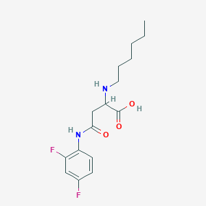 4-((2,4-Difluorophenyl)amino)-2-(hexylamino)-4-oxobutanoic acid
