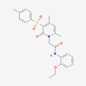 molecular formula C24H26N2O5S B2658644 2-(4,6-dimethyl-2-oxo-3-tosylpyridin-1(2H)-yl)-N-(2-ethoxyphenyl)acetamide CAS No. 1190022-89-9