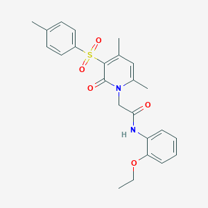 molecular formula C24H26N2O5S B2658644 2-[4,6-dimethyl-3-(4-methylbenzenesulfonyl)-2-oxo-1,2-dihydropyridin-1-yl]-N-(2-ethoxyphenyl)acetamide CAS No. 1190022-89-9
