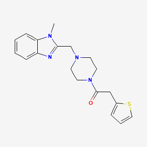 1-(4-((1-methyl-1H-benzo[d]imidazol-2-yl)methyl)piperazin-1-yl)-2-(thiophen-2-yl)ethanone