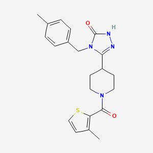 4-(4-methylbenzyl)-5-{1-[(3-methyl-2-thienyl)carbonyl]piperidin-4-yl}-2,4-dihydro-3H-1,2,4-triazol-3-one