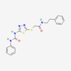 N-phenethyl-2-((5-(3-phenylureido)-1,3,4-thiadiazol-2-yl)thio)acetamide