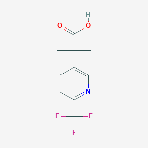 molecular formula C10H10F3NO2 B2658705 2-methyl-2-[6-(trifluoromethyl)pyridin-3-yl]propanoic acid CAS No. 1211537-67-5