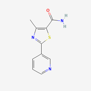 molecular formula C10H9N3OS B2658714 4-甲基-2-(3-吡啶基)-1,3-噻唑-5-甲酰胺 CAS No. 39091-14-0