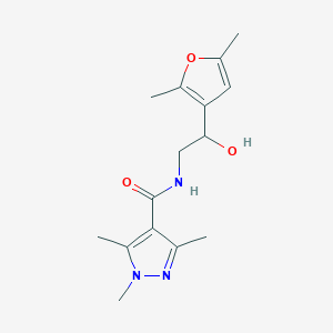 B2658723 N-(2-(2,5-dimethylfuran-3-yl)-2-hydroxyethyl)-1,3,5-trimethyl-1H-pyrazole-4-carboxamide CAS No. 2310040-03-8