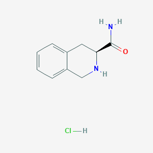 molecular formula C10H13ClN2O B2658725 (3S)-1,2,3,4-Tetrahydroisoquinoline-3-carboxamide hydrochloride CAS No. 1042690-54-9