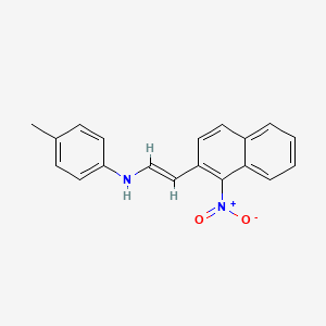 molecular formula C19H16N2O2 B2658727 4-甲基-N-[(E)-2-(1-硝基萘-2-基)乙烯基]苯胺 CAS No. 339015-86-0