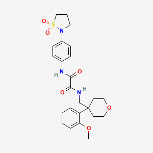 N1-(4-(1,1-dioxidoisothiazolidin-2-yl)phenyl)-N2-((4-(2-methoxyphenyl)tetrahydro-2H-pyran-4-yl)methyl)oxalamide
